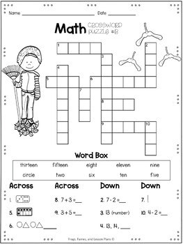 photo 1St Grade Crossword Puzzles