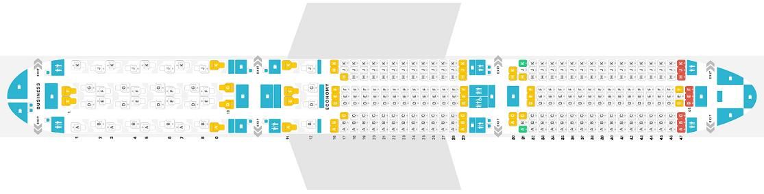 images Airbus A350-900 Qatar Seat Map