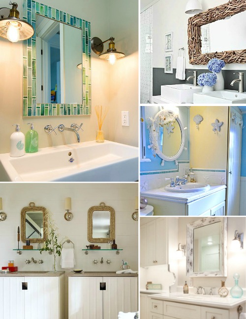 photo Beach Style Bathroom Mirrors