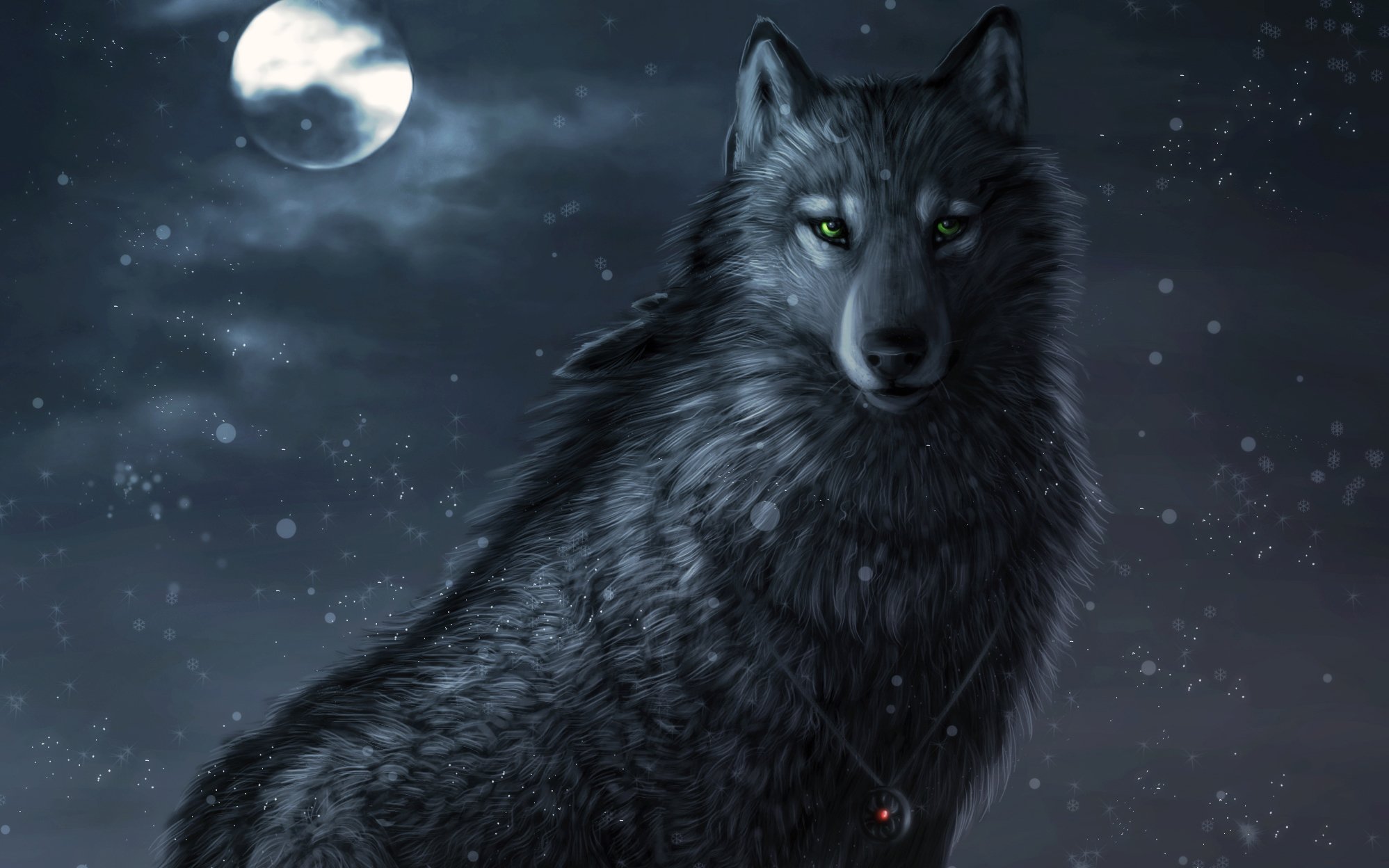 pics Big Black Wolf Wallpaper