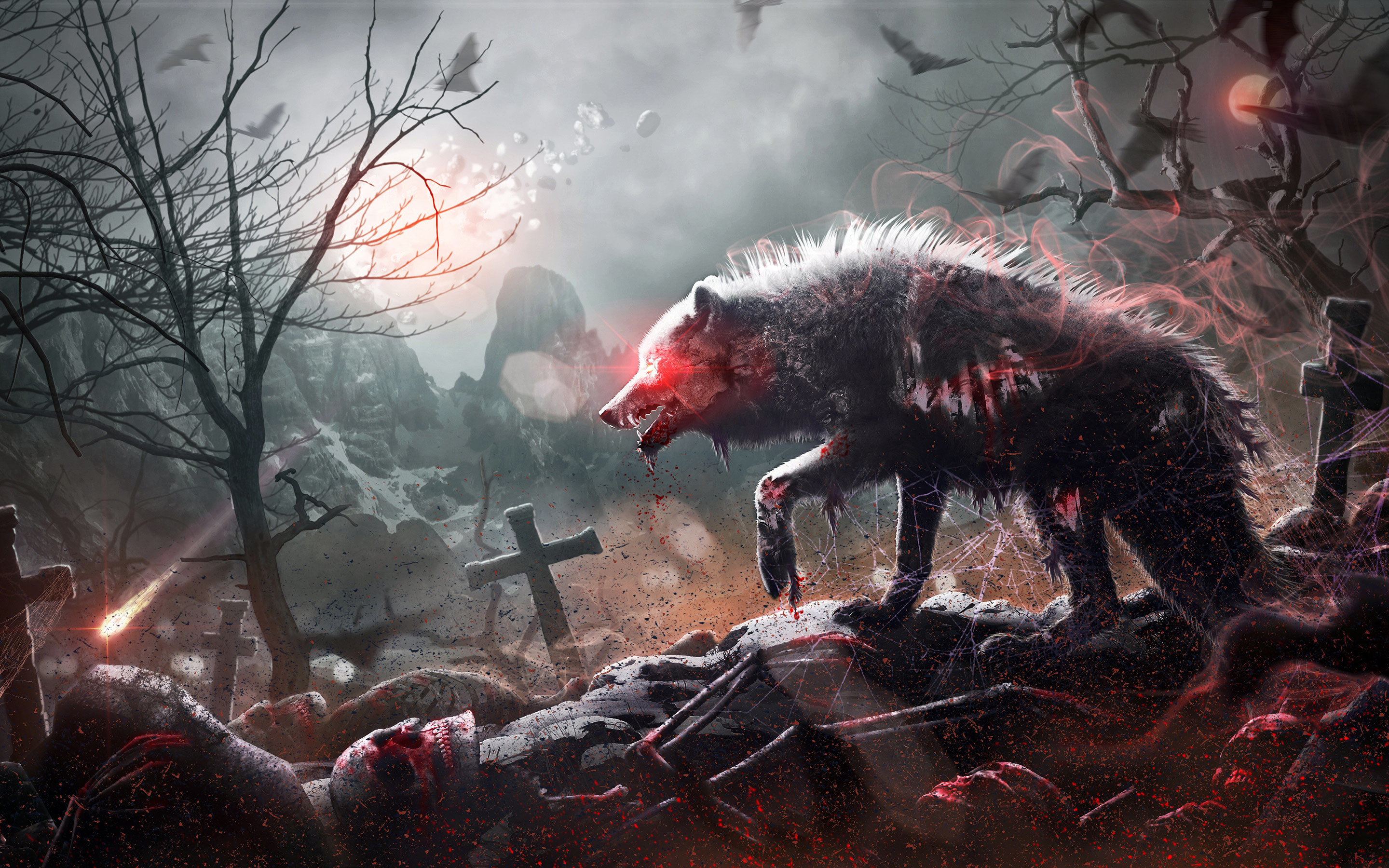 pics Big Scary Wolf Wallpaper