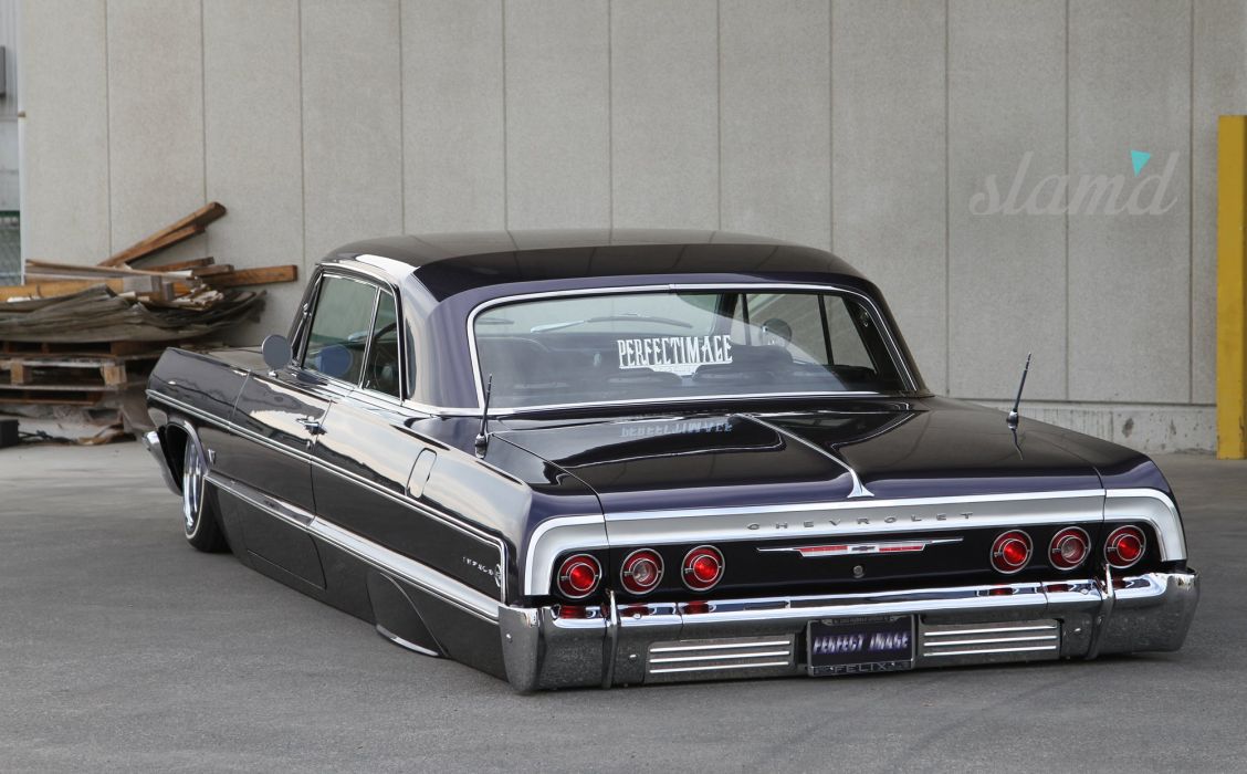 pix Black 64 Impala Lowrider Wallpaper