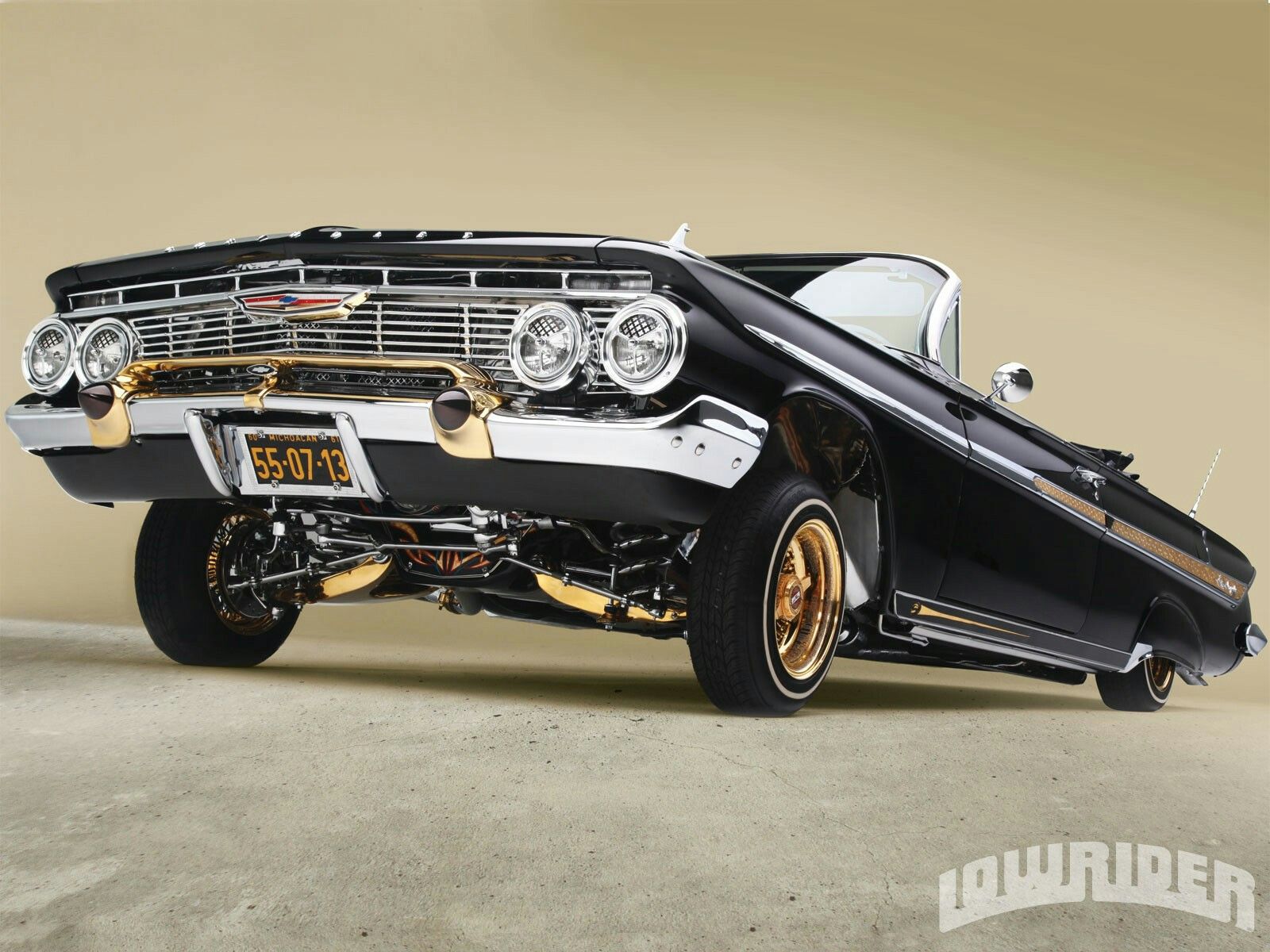 pic Black 64 Impala Lowrider Wallpaper