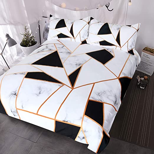 photo Black And Rose Gold Comforter Set