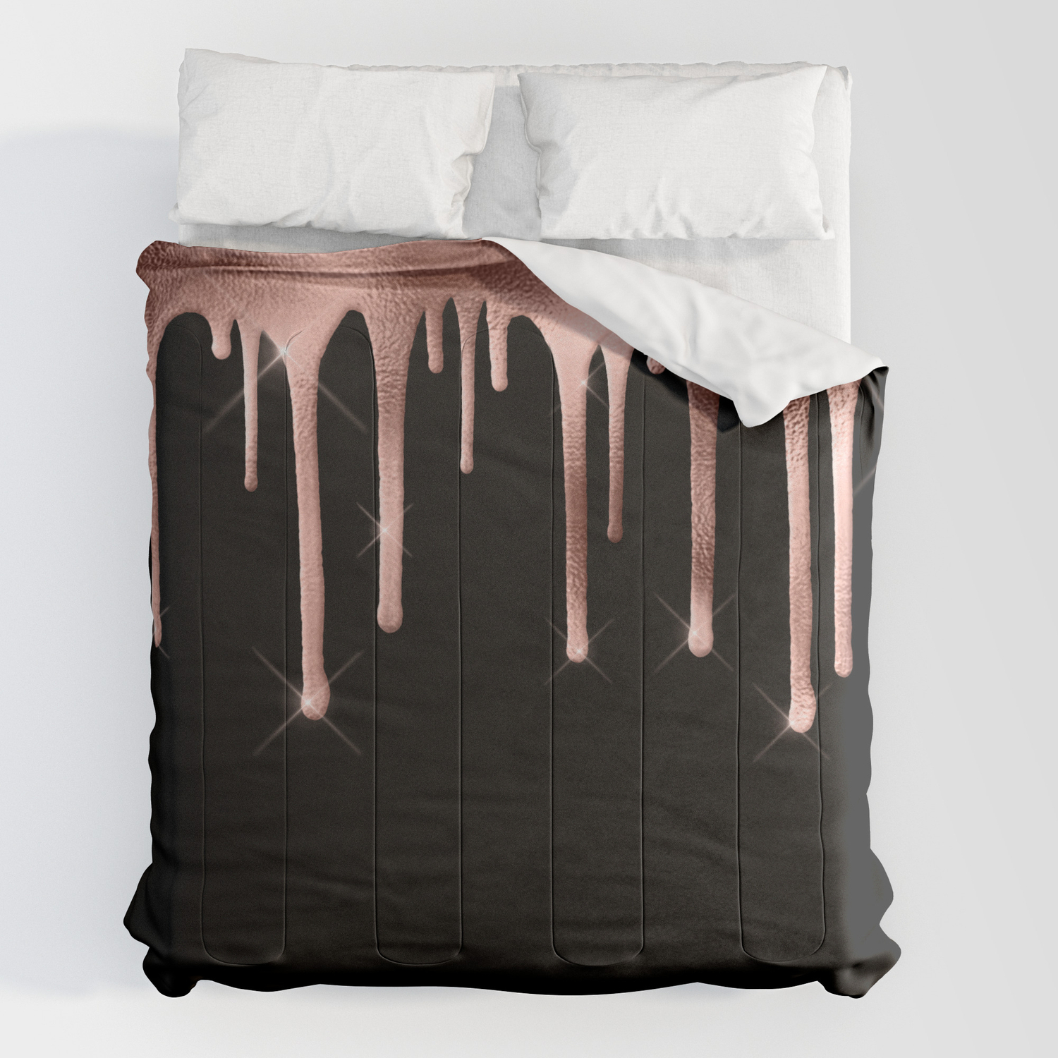 pics Black And Rose Gold Comforter Set