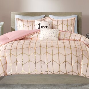 photo Black And Rose Gold Comforter Set