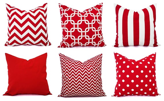 pix Decorative Pillows For Red Sofa