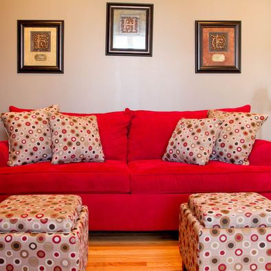 picture Decorative Pillows For Red Sofa