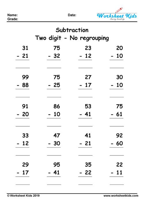 wallpapers Double Digit Addition And Subtraction Without Regrouping