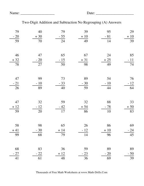 pic Double Digit Addition And Subtraction