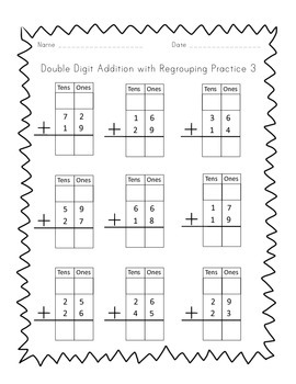 pics Double Digit Addition With Regrouping