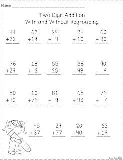 pix Double Digit Addition Without Regrouping Worksheets