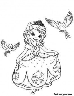 pics Free Printable Sofia The First Coloring Pages