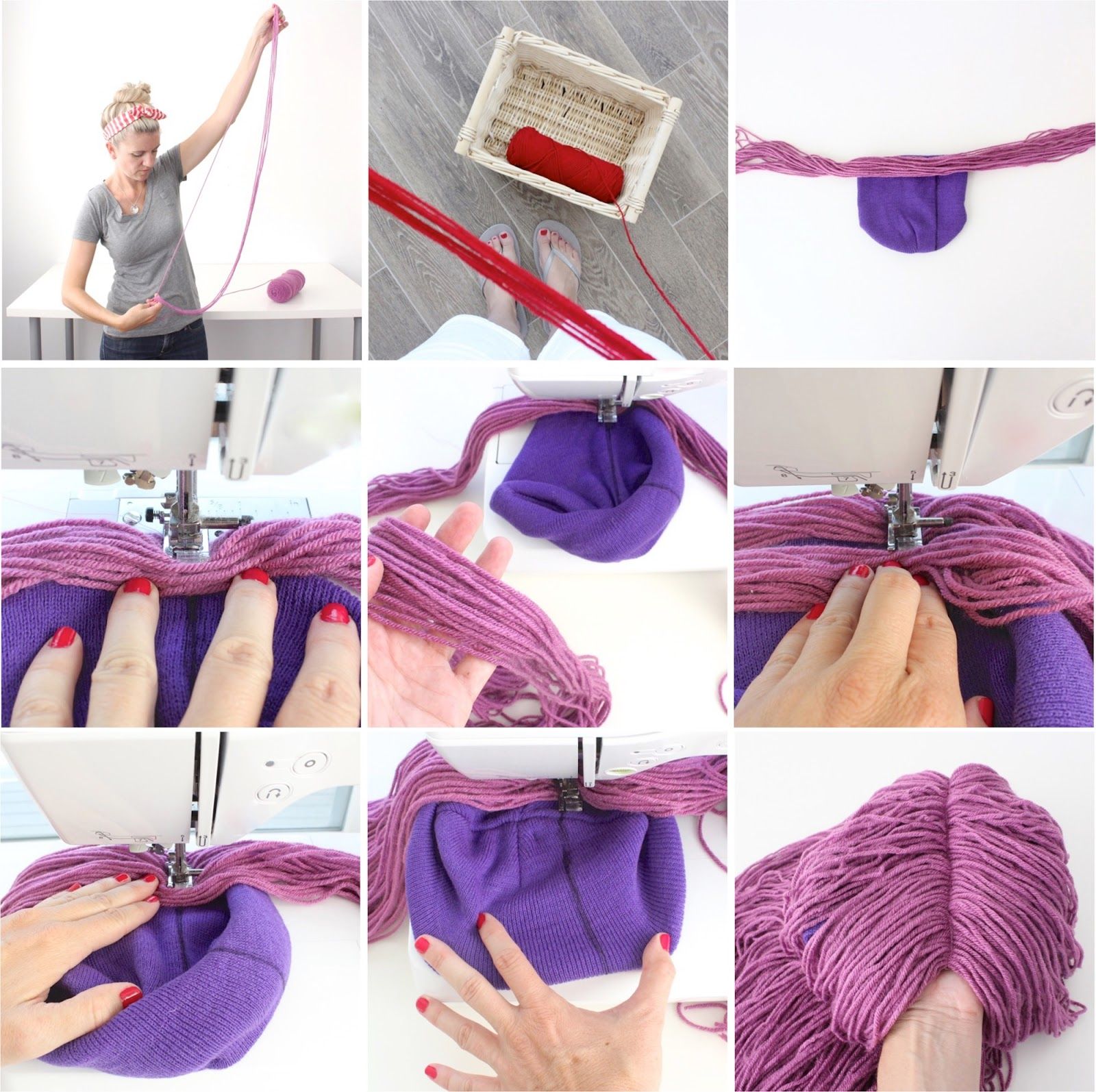 pic How To Make A Wig Out Of Yarn