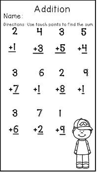 Featured image of post Kindergarten Touch Math Addition Worksheets