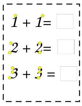 pix Kindergarten Touch Math Addition Worksheets