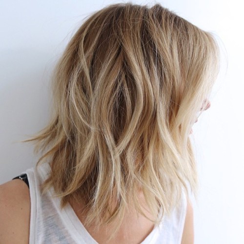 pic Layered Shoulder Length Dirty Blonde Hair