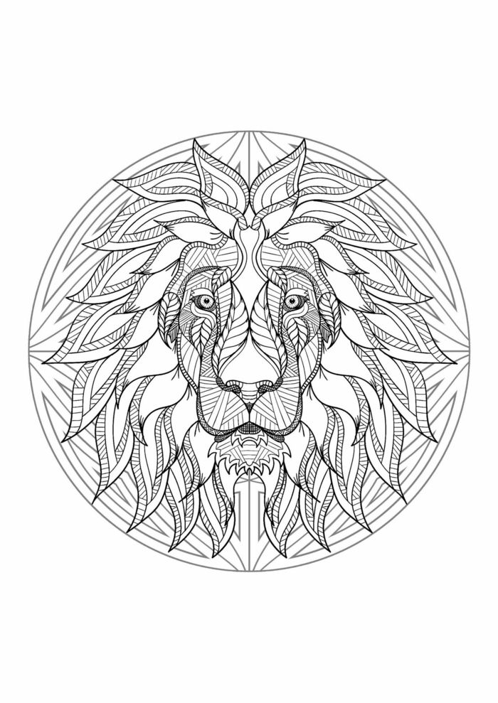 pic Lion Mandala Coloriage Mandala Animaux