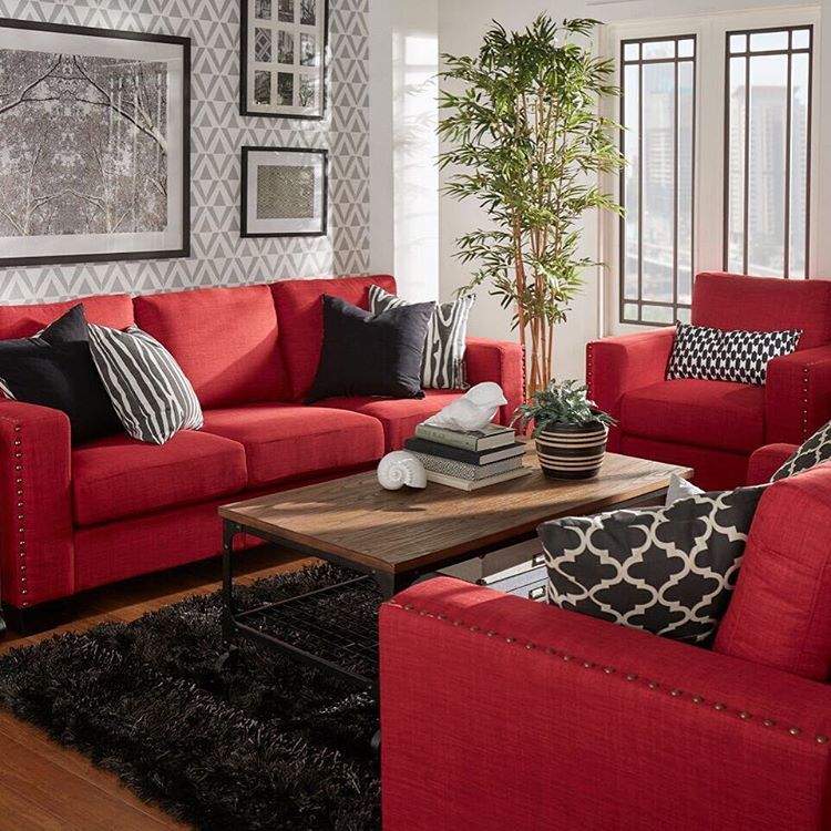 pic Living Room Red Sofa Decorating Ideas