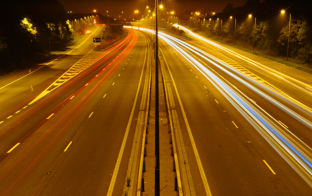 wallpapers M1 Motorway At Night