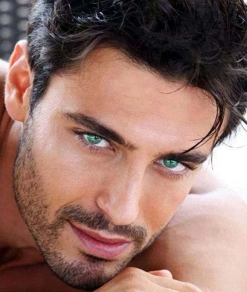 pics Male Models With Black Hair And Green Eyes