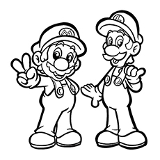 photo Mario And Luigi Pictures To Color