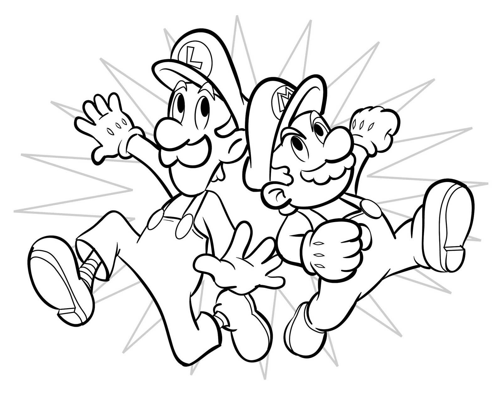 pics Mario And Luigi Pictures To Color