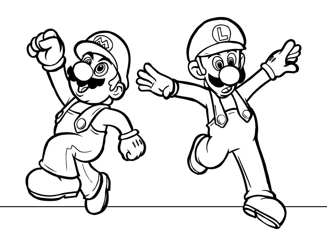 photo Mario And Luigi Pictures To Color