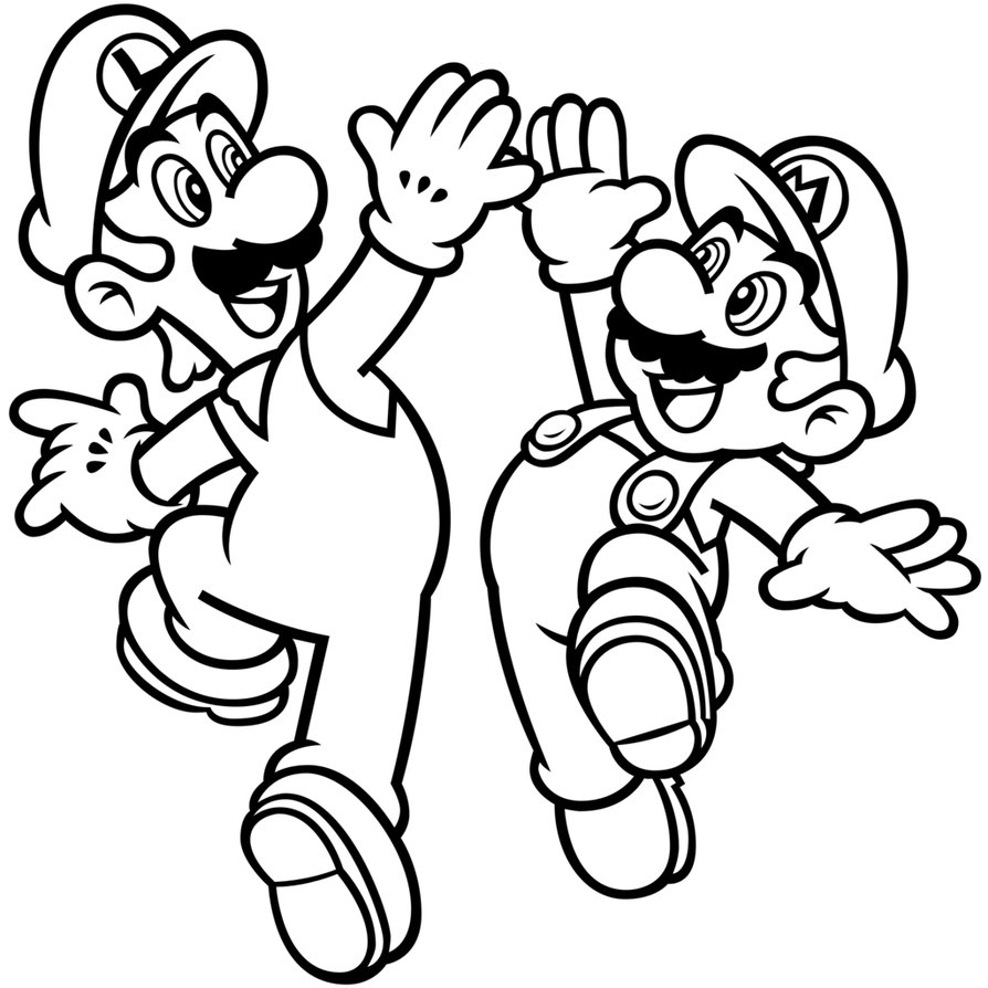 wallpapers Mario And Luigi Pictures To Color