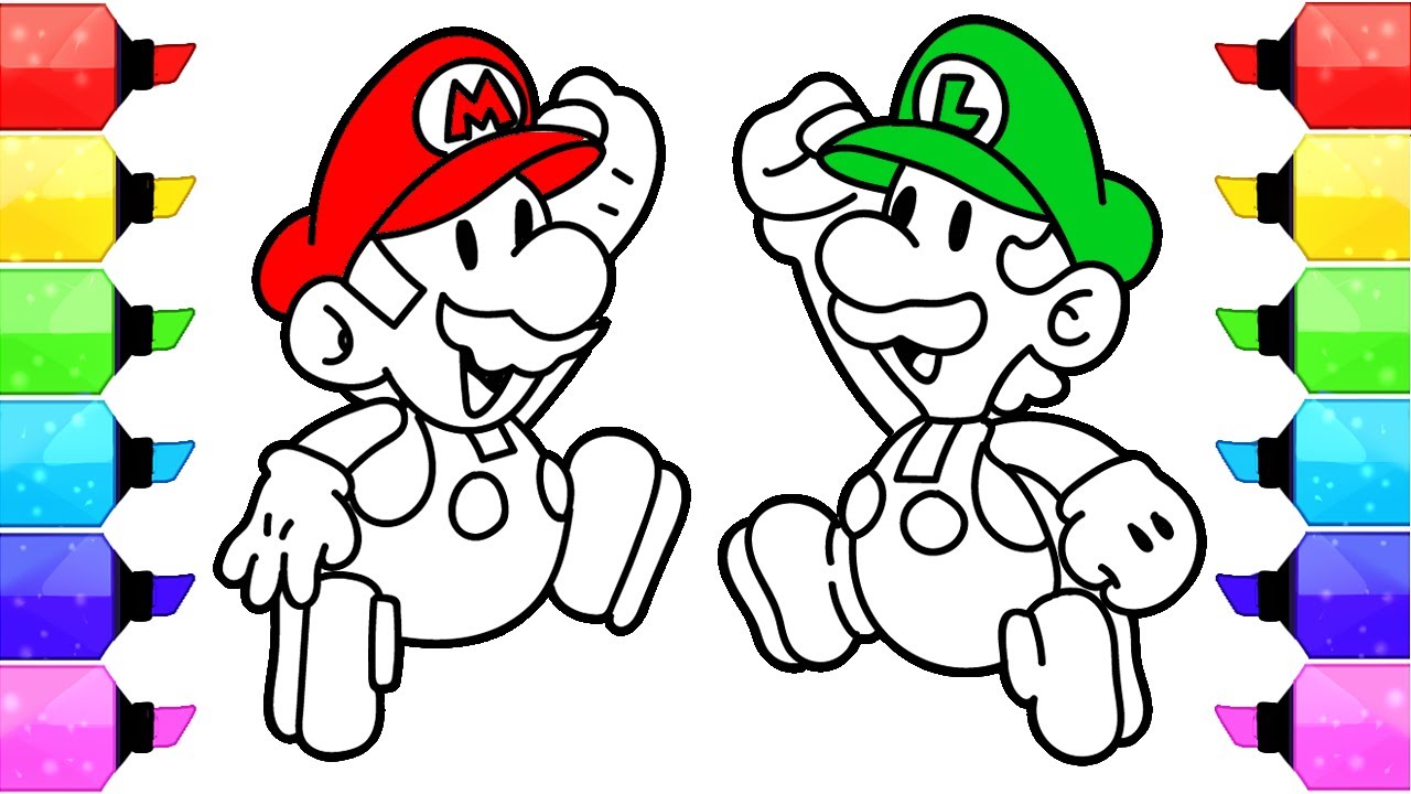 pics Mario And Luigi Pictures To Color