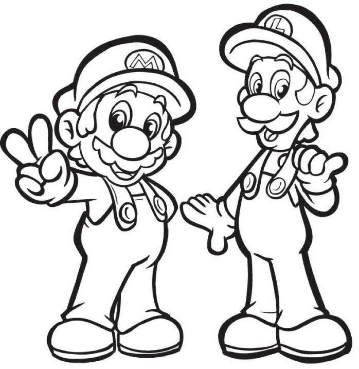 pics Mario And Luigi Pictures To Color