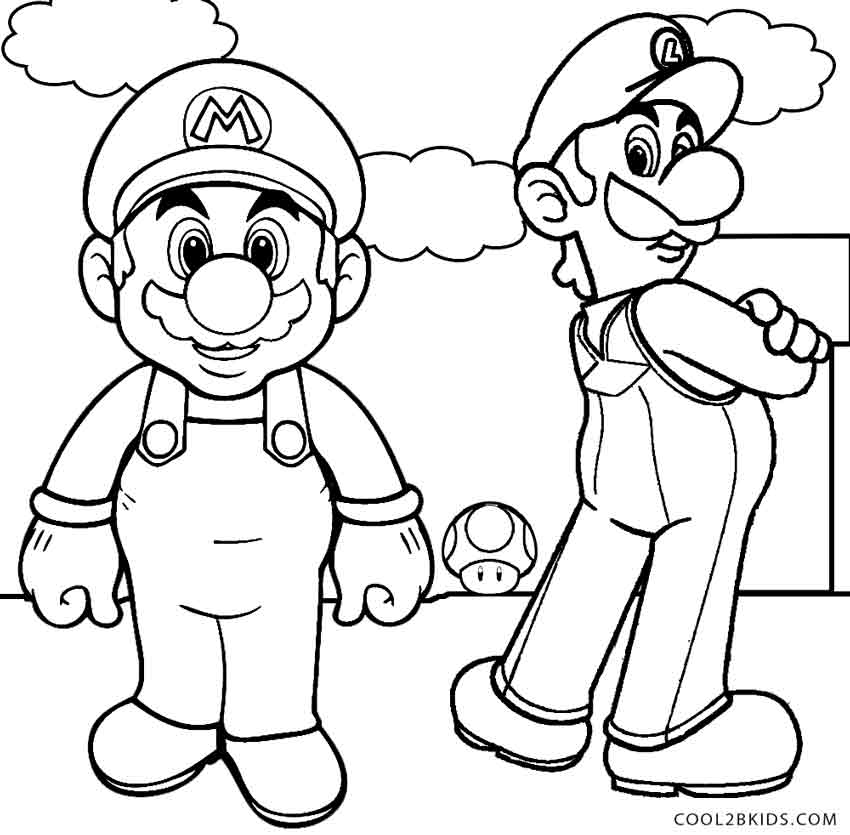 picture Mario And Luigi Pictures To Color