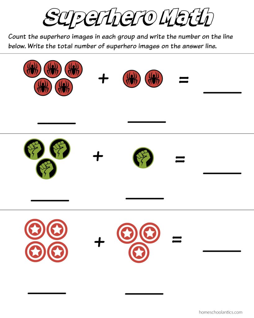 picture Math Picture Addition Worksheets Kindergarten