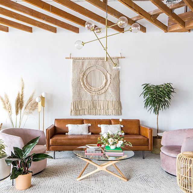 photo Mid Century Boho Living Room