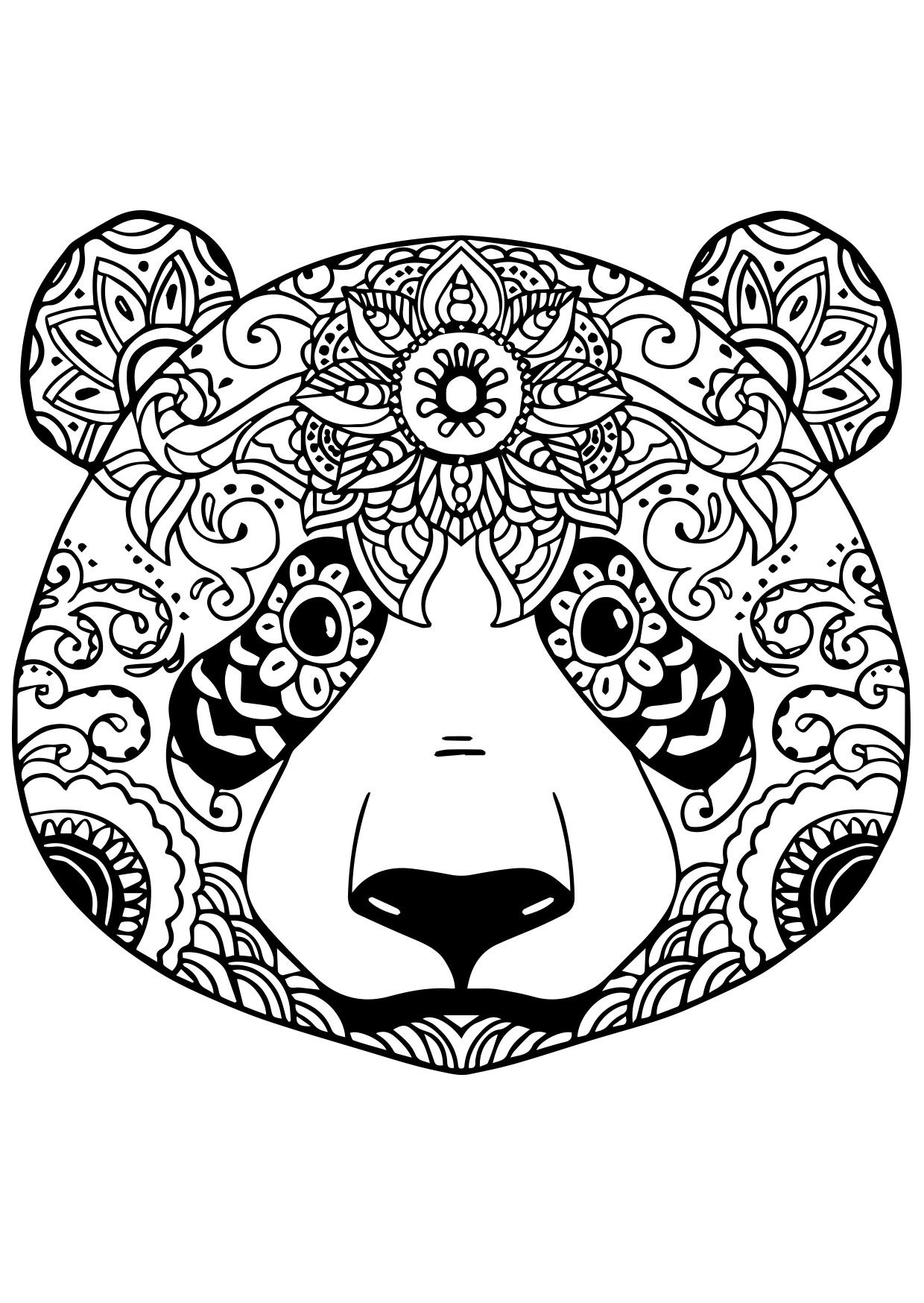 wallpapers Panda Mandala Coloriage Mandala Animaux