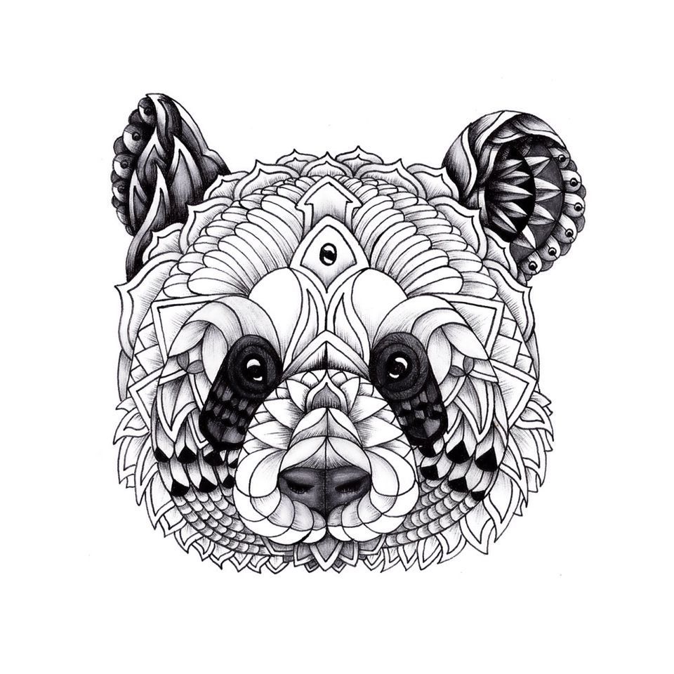 images Panda Mandala Coloriage Mandala Animaux