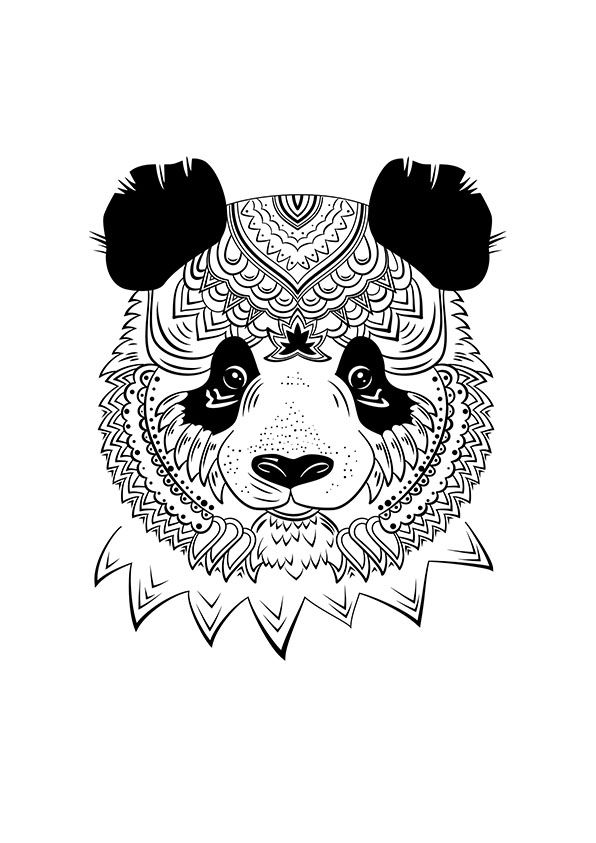 photo Panda Mandala Coloriage Mandala Animaux