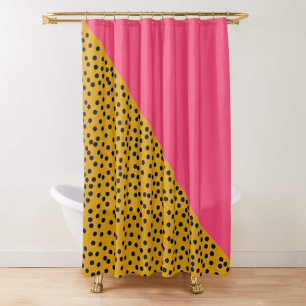 photo Pink And Yellow Shower Curtain