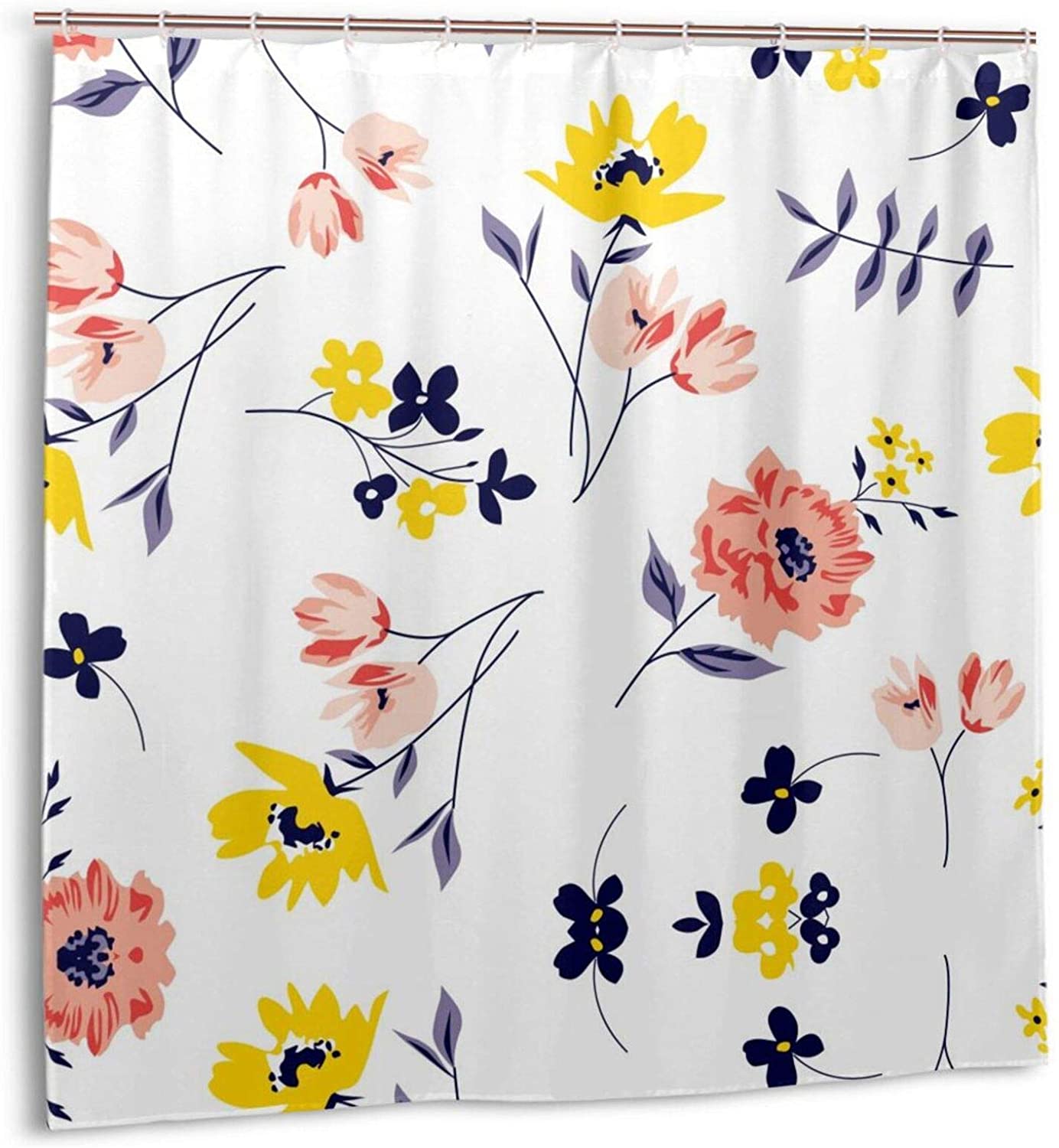 images Pink And Yellow Shower Curtain