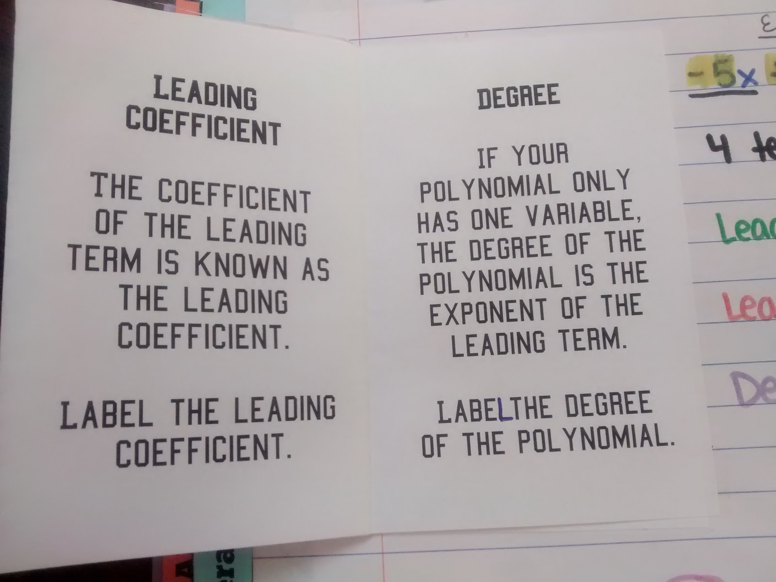 pics Polynomial Vocabulary Chart