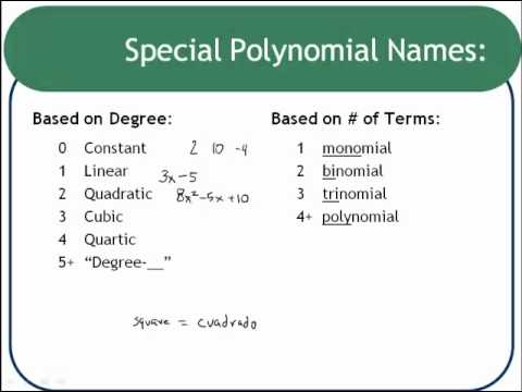 pics Polynomial Vocabulary