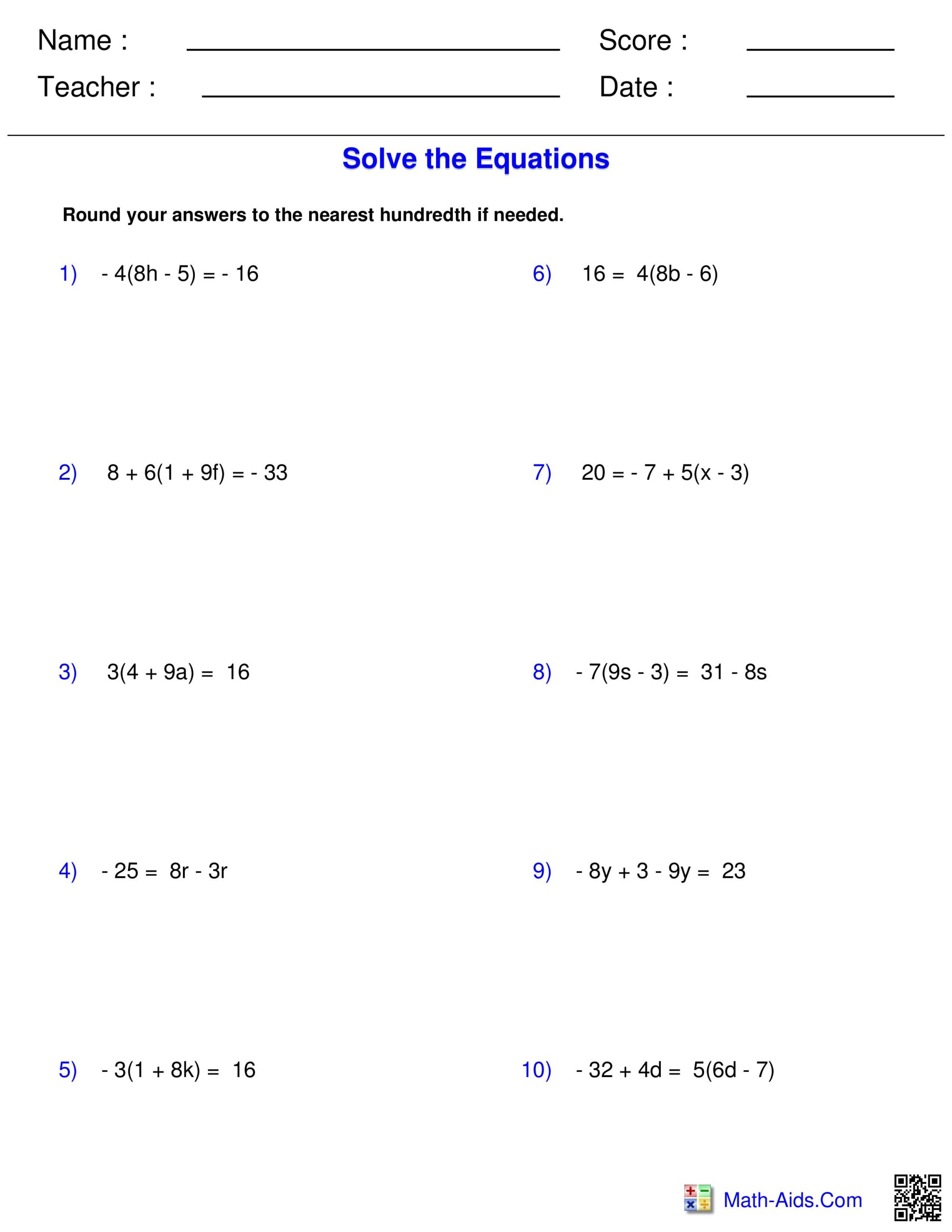 picture Problems 6Th Grade Algebraic Expressions Worksheets With Answers