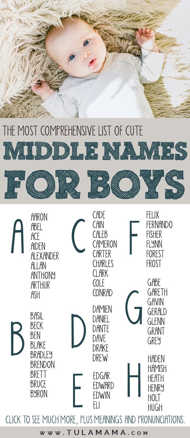 photo Rare Baby Boy Middle Names