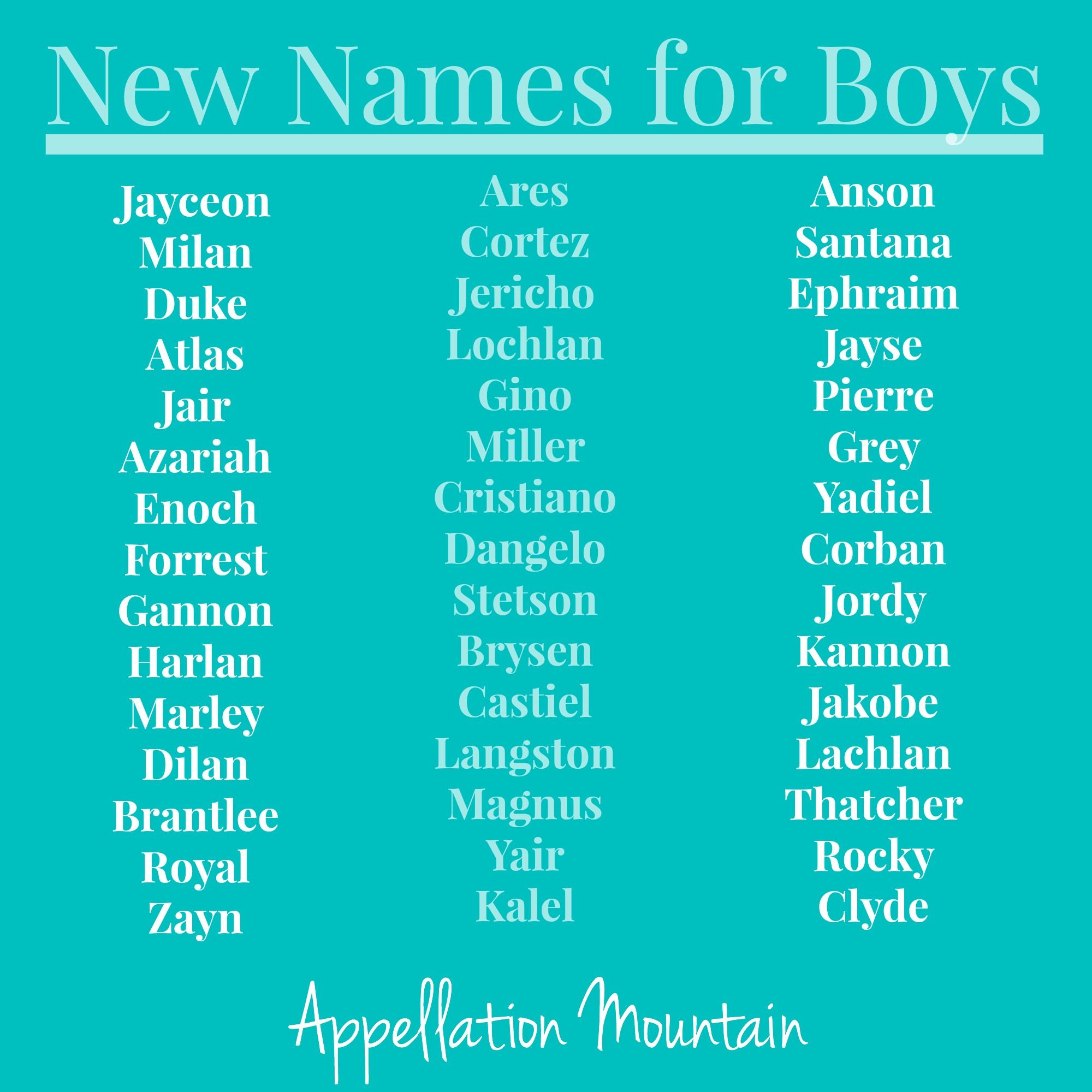 picture Rare Baby Boy Middle Names