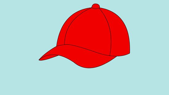 pix Red Baseball Cap Drawing