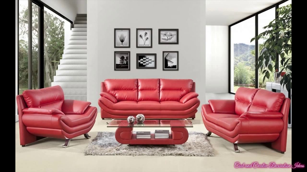 wallpapers Red Leather Sofa Decorating Ideas