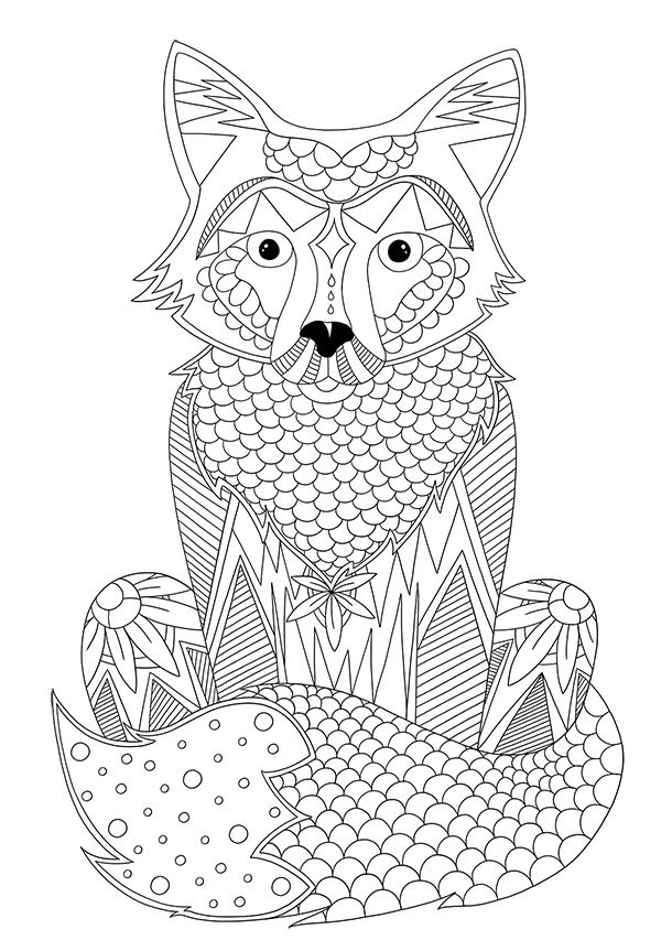 pix Renard Mandala Coloriage Mandala Animaux