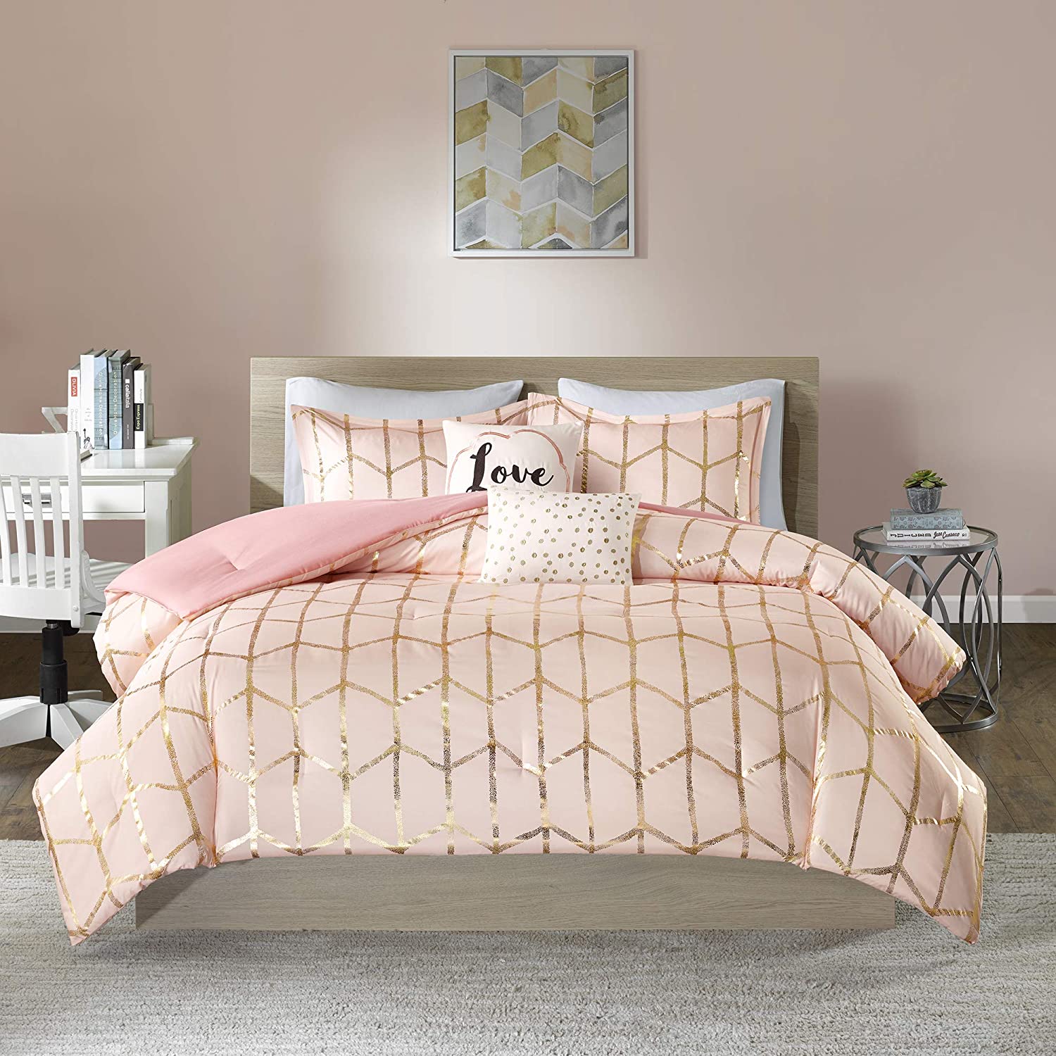 photo Rose Gold Comforter Set