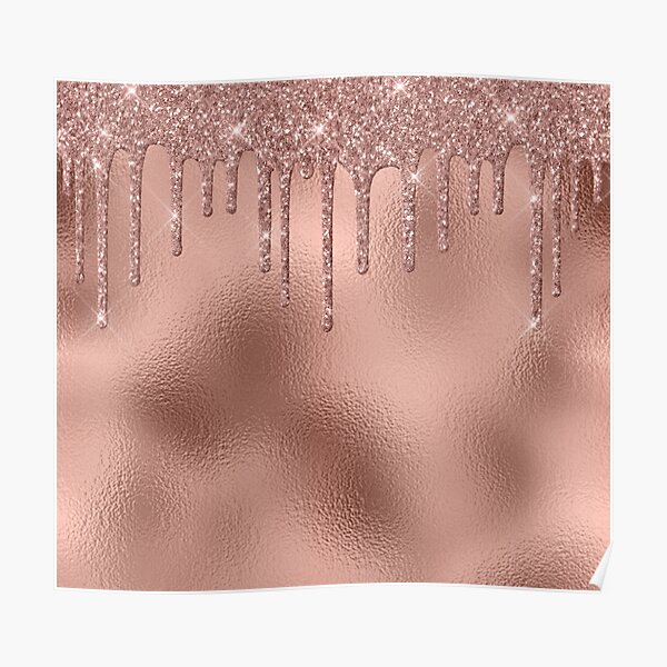 wallpapers Rose Gold Diamond Glitter Drip Background