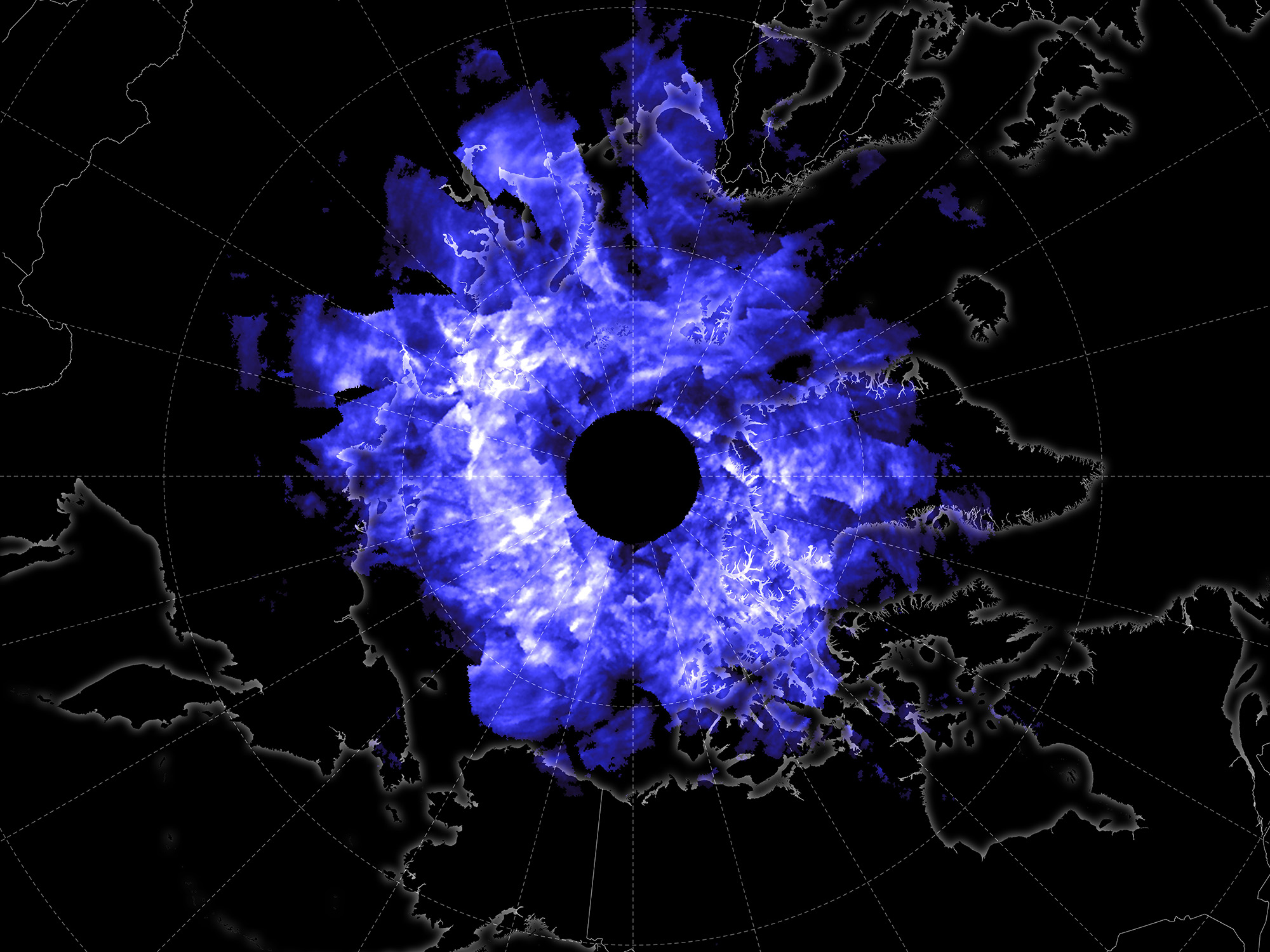 pix Satellite North Pole From Space